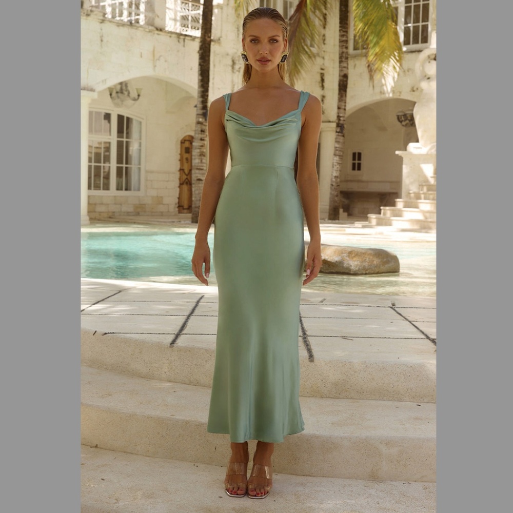 RUNAWAY THE LABEL - MARGOT MAXI DRESS - SAGE